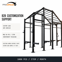 Système de musculation multi-stations Commercial Gym Rig Rack pour Squat, Barres de suspension et Entraînement en suspension