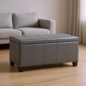 เก้าอี้ออตโตมันเก็บของได้ หุ้มหนัง PU ดีไซน์ทันสมัย ปรับเปลี่ยนได้ ใช้ได้ทั้งทางเข้าบ้านและห้องนั่งเล่น เฟอร์นิเจอร์ตกแต่งบ้าน - Product Image 2