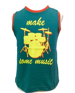 Camiseta sin mangas con cuello redondo para niños de 2 a 8 años. Hecha de TC 35% algodón 65% poliéster 150-160gsm (44) - Product Image 3