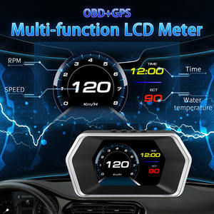 P17 Car <span class=keywords><strong>HUD</strong></span> OBD2 + GPS Smart Digital Head Up Display <span class=keywords><strong>HUD</strong></span> Car Electronics Navegación Velocímetro Alarma - Product Image 2