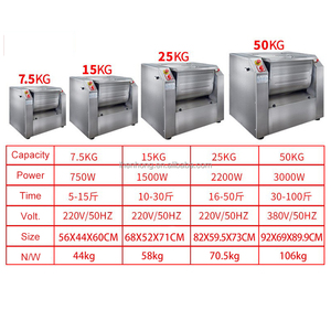 Mezcladora de Masa Horizontal Comercial de 200 kg, Mezcladora de Harina para Hacer Dumplings, Pasta y Fideos, Máquina Industrial de Mezcla de Masa al Vacío - Product Image 6
