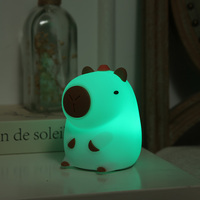 Kapibala veilleuse pour enfants en silicone veilleuse pour enfants mignonne durable silicone multi couleur changeable rechargeable veilleuse à led