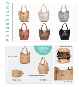 克里斯贝拉复古经典女包品牌女包新系列2025桶形3合1手袋中国广州 - Product Image 6