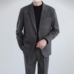 Costume deux pièces décontracté pour homme, style coréen, coupe ajustée, couleur personnalisable, vente en gros - Product Image 5