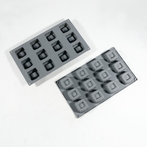 12-Compartment Cake <b>Baking</b> Mold with Knitted Texture Square Pattern, DIY Decoration and Shaping Mold - Product Image 5