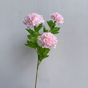 Spray di <span class=keywords><strong>Viburno</strong></span> Artificiale Rosa a 3 Teste di Alta Qualità, Effetto Realistico, per Decorazioni Eventi - Product Image 1