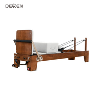 Machine de Pilates Reformer en chêne, personnalisée, durable et portable - Équipement de fitness professionnel pour studio et domicile avec entraînement corporel équilibré de type yoga