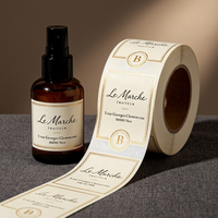Etiquetas Adhesivas Holográficas de Vinilo Impresas Personalizadas para Botellas de Aceite Capilar, Loción y Perfume - Empaquetado en Rollo