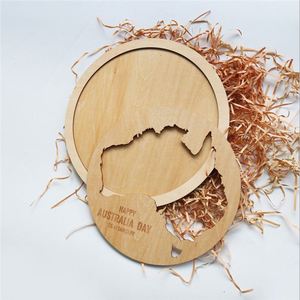 Puzzle de carte découpé au laser de forme ronde, jouets en bois pour l'éducation précoce des enfants, cadeau souvenir créatif - Product Image 3