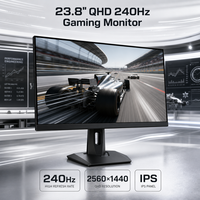 Moniteur de jeu pour ordinateur de bureau, écran IPS 23,8 pouces QHD 2K 1440P 240Hz, temps de réponse rapide, vente en gros, pour le bureau et les jeux
