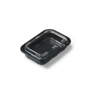 Conteneur alimentaire jetable en plastique recyclable avec couvercle, compatible micro-ondes et réfrigérateur, boîte de rangement noire en PP pour plats à emporter - Product Image 4