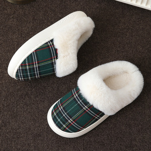 Nueva Llegada de Pantuflas para el Hogar, Pantuflas de Felpa Cálidas y Suaves con Suela Gruesa de Algodón, Gran Promoción - Product Image 1