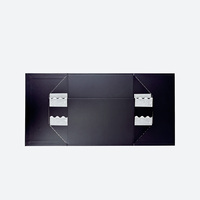 Boîte cadeau magnétique carrée profonde B6, couleur noire, boîte d'emballage en papier pliable pour cadeau et vêtements avec ruban