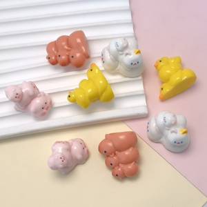 Torre de Animales de Dibujos Animados de Resina Kawaii, Decoración DIY para el Hogar, Miniatura para Jardín de Hadas, Accesorios para Casa de Muñecas - Product Image 4