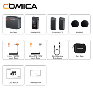 ไมโครโฟนไร้สาย COMICA Vimo C3 2.4G แบบคอนเดนเซอร์  รับประกัน 1 ปี หน้าจอ LCD แสดงผล แบตเตอรี่ใช้งานได้ 8 ชั่วโมง ลดเสียงรบกวน ความหน่วงต่ำ - Product Image 4