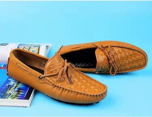 Zapatos de verano para hombre, zapatillas ligeras de tejido, zapatos informales a la moda para caminar, mocasines transpirables de cuero para hombre - Product Image 2
