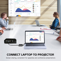 Adaptor konverter VGA ke HDTV, kabel adaptor pria ke Wanita dengan Audio 1080P VGA HDTV-adaptor kompatibel untuk PC Laptop HDTV proyektor