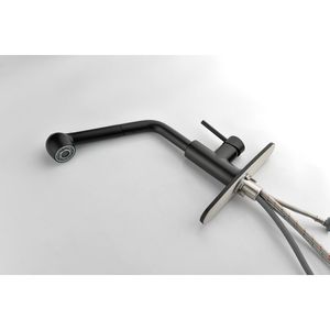 Robinet de cuisine monocommande avec douchette extractible en acier inoxydable pour usage domestique - Product Image 3