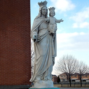 Decoración de jardín Mármol excavado <span class=keywords><strong>a</strong></span> mano Religioso Sagrado Corazón Jesús Escultura Estatua de Cristo - Product Image 2
