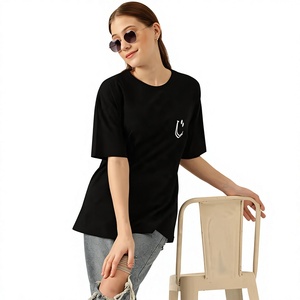 เสื้อยืดพิมพ์ลายพื้นฐานสำหรับผู้หญิง รับผลิตแบบ OEM ODM โรงงานผู้ผลิต ขายส่ง จำนวนมาก รับทำแบรนด์ส่วนตัว โลโก้สั่งทำ เสื้อผ้าสตรีทแวร์ - Product Image 3