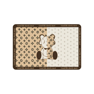 Tappetino <span class=keywords><strong>da</strong></span> <span class=keywords><strong>bagno</strong></span> in gomma Non SlipThin tappeti <span class=keywords><strong>da</strong></span> <span class=keywords><strong>bagno</strong></span> adatti sotto la porta ad asciugatura rapida con superficie in finta pelle scamosciata <span class=keywords><strong>marrone</strong></span> tappetini - Product Image 3