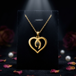 Collares <span class=keywords><strong>de</strong></span> Proyección Personalizados 2026, Te Amo en 100 Idiomas, Colgante <span class=keywords><strong>de</strong></span> Acero Inoxidable con Corazón, Unisex, Regalos Modernos para Enamorados - Product Image 2
