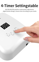 Lampe à ongles UV LED personnalisée en usine, 45 perles de cristal, quatre modes de minuterie, détection infrarouge, écran LCD, plaque de base métallique pour distributeur
