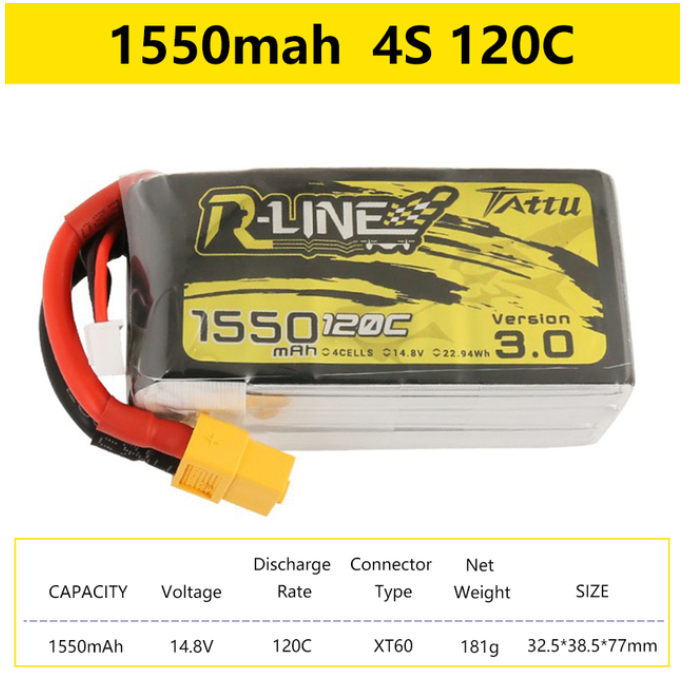 1550mAh 120C 4S