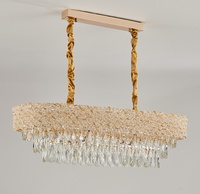 Lustre en cristal K9 de luxe pour salon, lampe suspendue pour salle à manger, plafonnier nordique pour chambre à coucher, luminaire suspendu