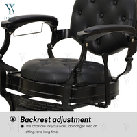 Chaises de barbier modernes de luxe en acier inoxydable pour la coupe de cheveux, chaises de barbier inclinables, chaises de salon de coiffure pour la coiffure