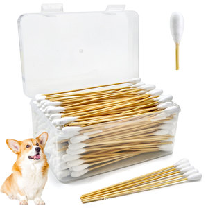 Hisopos de algodón para limpieza de oídos de perros, 15 cm de largo, 8 mm de grosor, desechables para mascotas - Product Image 3