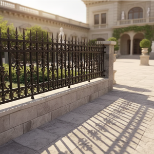 Vallas Decorativas <span class=keywords><strong>de</strong></span> Hierro Forjado y Acero Galvanizado, Fáciles <span class=keywords><strong>de</strong></span> Instalar, Diseño Moderno, Resistentes a los Rayos UV y al Agua, para Jardines y Construcción - Product Image 3