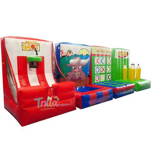 Jeu de carnaval gonflable portable 4 en 1 comprenant un panier de basket pour la location de fêtes et d'événements en plein air pour le jeu en intérieur - Product Image 1