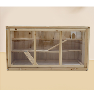 กรงสัตว์เลี้ยงไม้หนูแฮมสเตอร์นกกระทาไก่ Rudin กล่องเพาะพันธุ์สําหรับที่อยู่อาศัยสัตว์เล็ก - Product Image 3