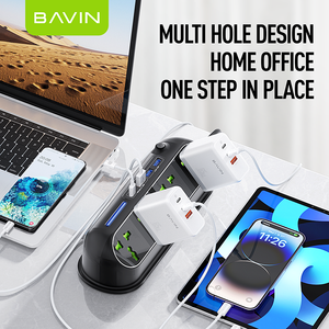 Bavin PC825 Factory Price 1300-2000mm <strong>UK</strong> US EU Smart Extension <strong>Socket</strong> With 4 USB Power Strip - Product Image 3