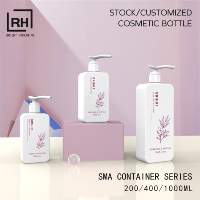 Bouteille de shampooing en plastique moderne pastel 1l HDPE, couleur personnalisée, impression à l'écran, emballage cosmétique, grande bouteille pour lotion corporelle