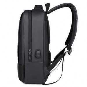 Custom Large Capacity Men's <b>College</b>/School <b>Backpack</b> New Design PU Waterproof Zipper Closure Polyester for Business Travel Laptop - Product Image 2