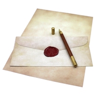 A4 personnalisé vintage texturé papier ligné lettre texturé motif vieilli enveloppe ensemble