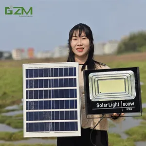 30w50w100w200w300w家用庭院发光二极管高亮度照明路灯太阳能投影灯