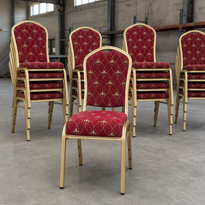Silla de Banquete Apilable Tapizada con Estructura Metálica para Hotel, Bodas, Eventos, Restaurantes, Conferencias y Comedor, <span class=keywords><strong>en</strong></span> <span class=keywords><strong>Alquiler</strong></span> - Product Image 1