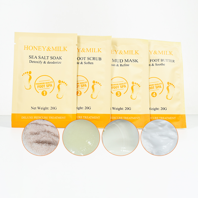 Le lait miel 4 étape sucre Srcut Pedi Kit