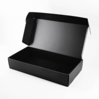 Umwelt freundliche recycelbare faltbare Wellpappen-Versand boxen Kosmetische kunden spezifische Bekleidungs verpackung Schwarze Kleidungs boxen