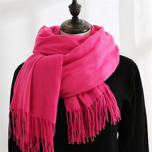 <strong>New</strong> Arrive Winter Scarf Women Tassel Plain Embroidered Cashmere <strong>Shawl</strong> Pashmina Scarves - Product Image 3