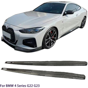 สเกิร์ตข้างคาร์บอนไฟเบอร์ทรง AC สำหรับรถยนต์ BMW ซีรีส์ 4 รุ่น G22 Coupe G23 ปี 2020-2025 - Product Image 1