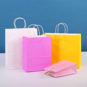 Wholesales Certificated Kraft Paper Carrier <b>Bag</b> with Twisted Handle for Shopping <b>Craft</b> Boutique Dessert Coffee Gift Storage <b>Bag</b> - Product Image 2