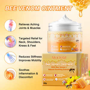 Crème de Soulagement Naturel des Douleurs Musculaires et Articulaires au Venin d'Abeille, Marque Privée OEM, 60g, pour Cou, Épaules, Genoux, Pieds – Vente en Gros - Product Image 3