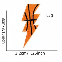 En gros, Patch sportif brodé Éclair, thermocollant, pour vêtements, sacs, chapeaux, DIY, football