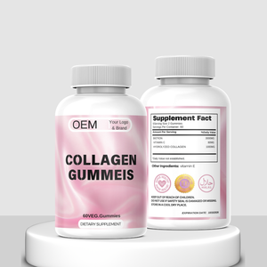 Gummies de collagène OEM pour éclaircir la peau, compléments de collagène, vitamines gommeuses pour éclaircir la peau, les cheveux, la peau et les ongles - Product Image 1