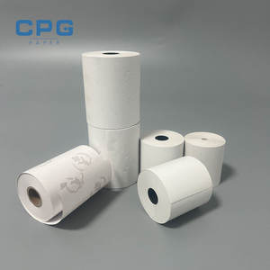 Custom Wholesale Thermal <b>Paper</b> Roll 57x40mm 58gsm Low Dust Full Area Print Register Roll ATM Machine <b>Paper</b> - Product Image 1