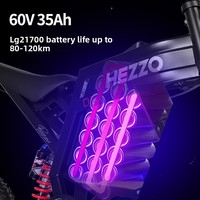 Véhicule tout-terrain électrique 48V 3000W avec moteur central, batterie au lithium 30Ah, VTT haute vitesse